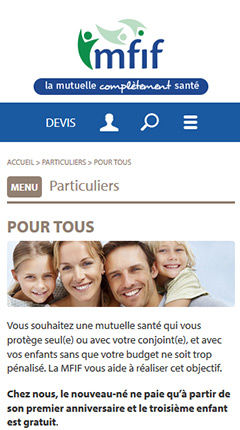 Développement d'une version responsive du site