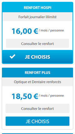 Rendu sur terminal mobile des offres proposées